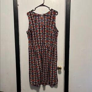 Multicolor Sleeveless Patterned Dress